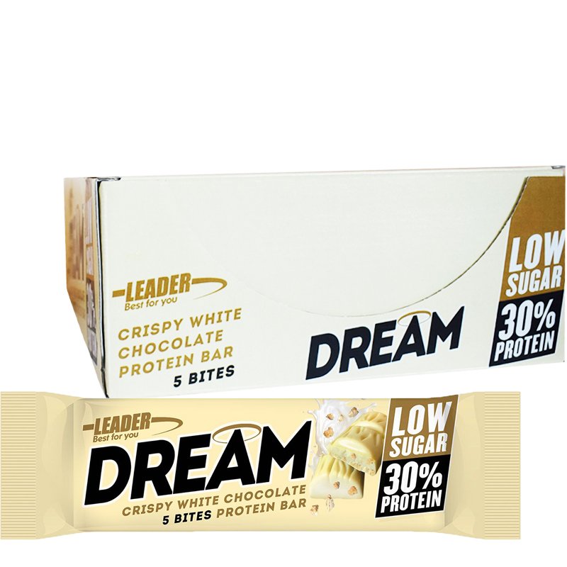 Hel Låda Proteinbars "Crispy White Chocolate" 24 x 40g - 56% rabatt