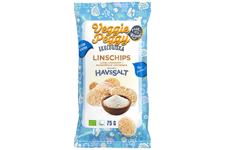 Veggie Peggy Linschips Havssalt 75g