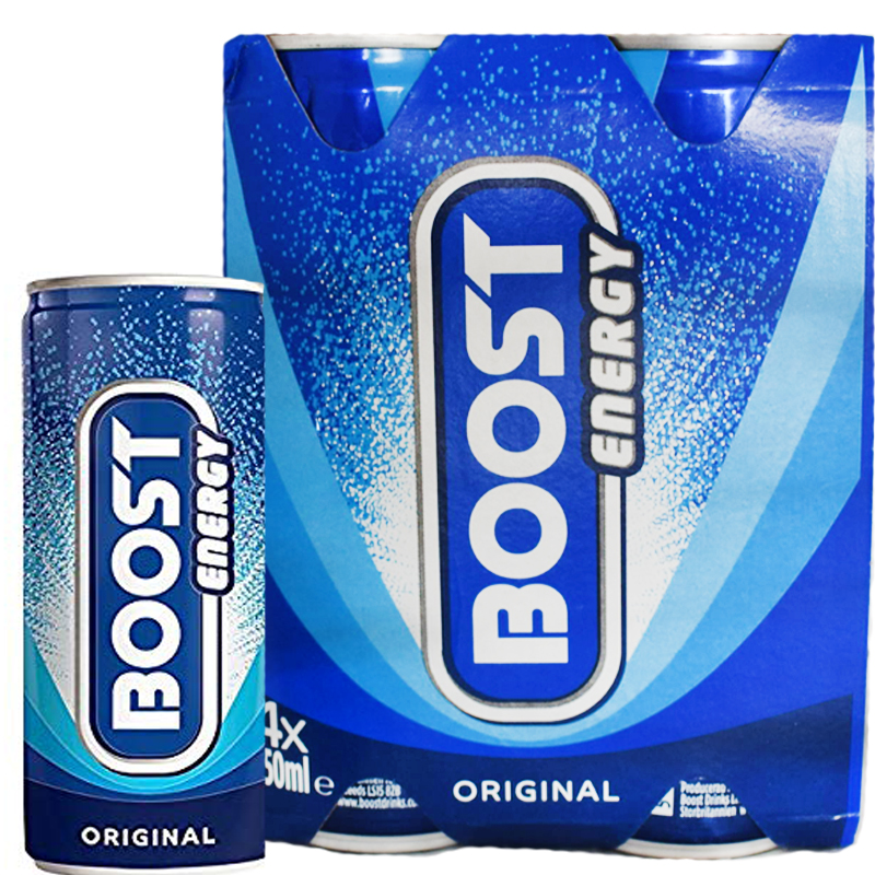 Hel Låda Energidryck "Boost" 4 x 250ml - 40% rabatt