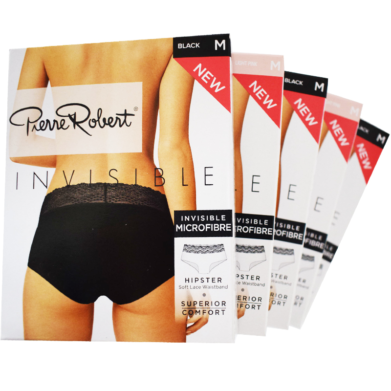 Trosor Hipster Invisible Mikro Lace M Mix 5-pack - 77% rabatt