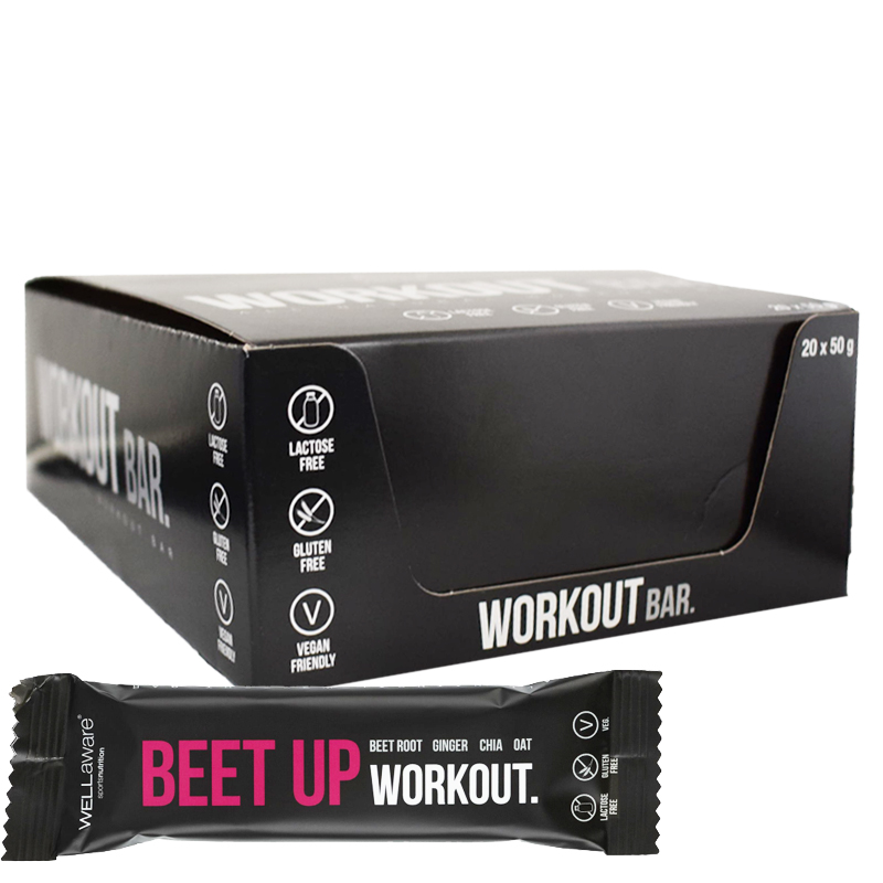 Hel Låda Träningsbar "Beet Up" 20 x 50g - 57% rabatt