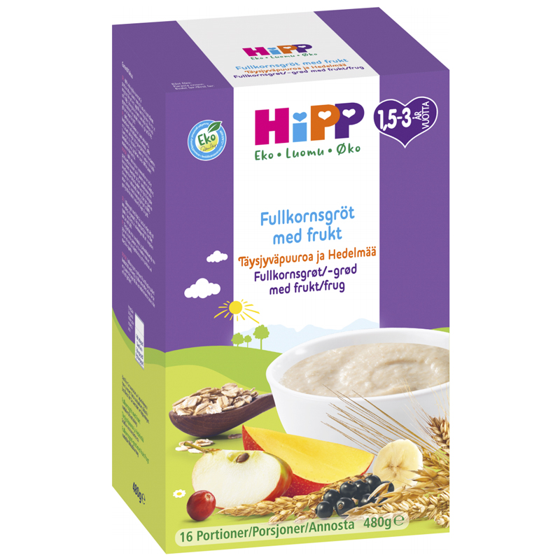 Eko Barnmat Fullkornsgröt & Frukt 480g - 42% rabatt