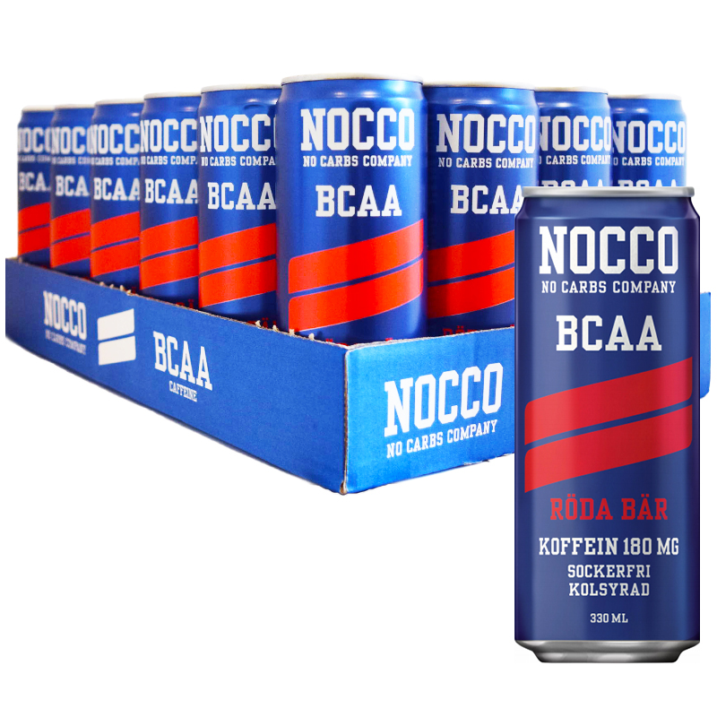 Hel Platta BCAA-dryck Röda Bär 24 x 330ml - 30% rabatt