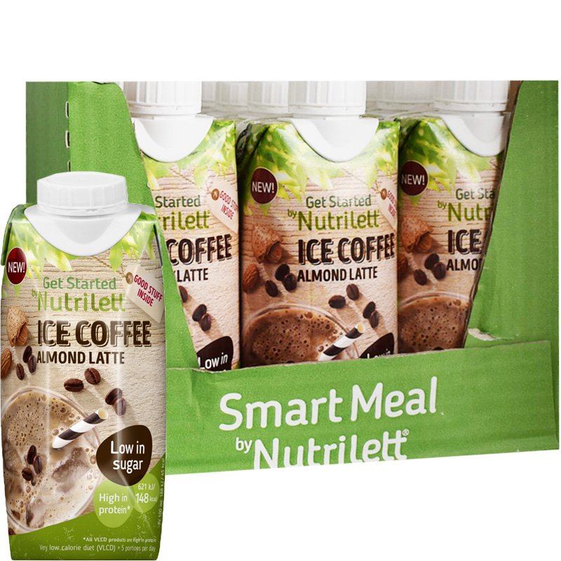 Hel Låda Måltidsersättning Ice Coffee Almond Latte 12 x 330ml - 23% rabatt