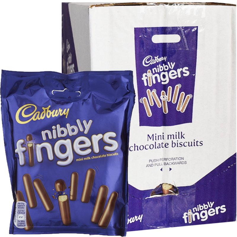 Hel Låda Kex "Nibbly Fingers" 8 x 125g - 91% rabatt