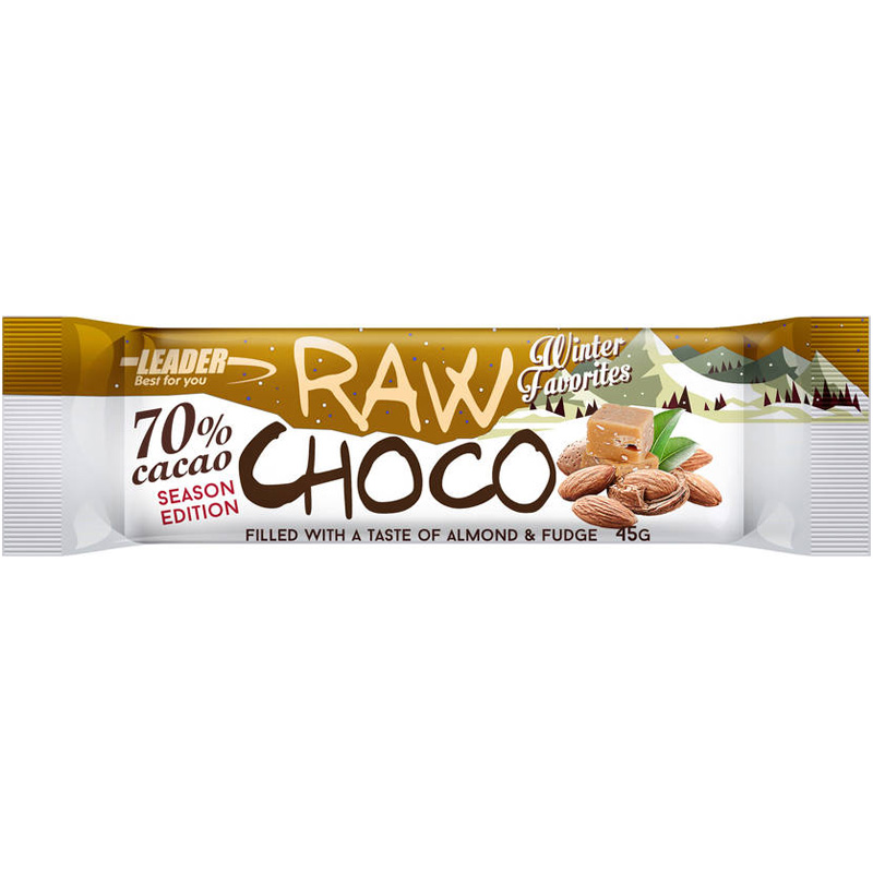 Råchokladbar "Almond Fudge" 45g - 90% rabatt