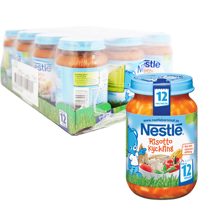 Hel Låda Barnmat Risotto & Kyckling 12 x 195g - 50% rabatt